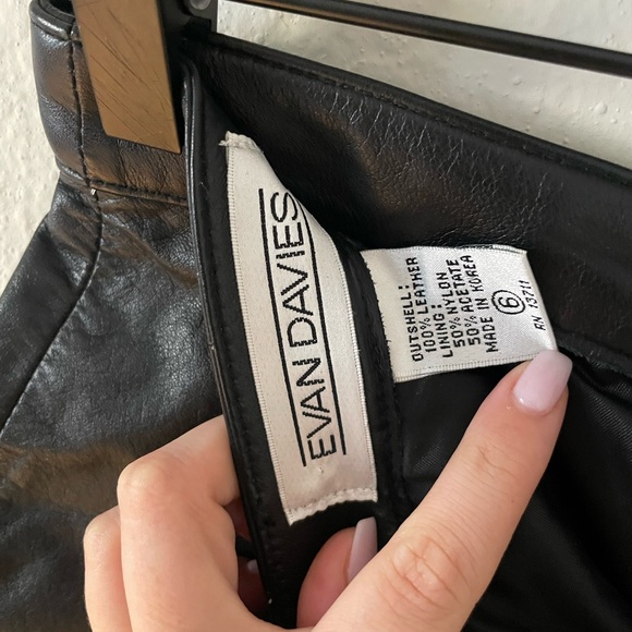 Evan Davies Leather Pencil Skirt - Picture 7 of 9